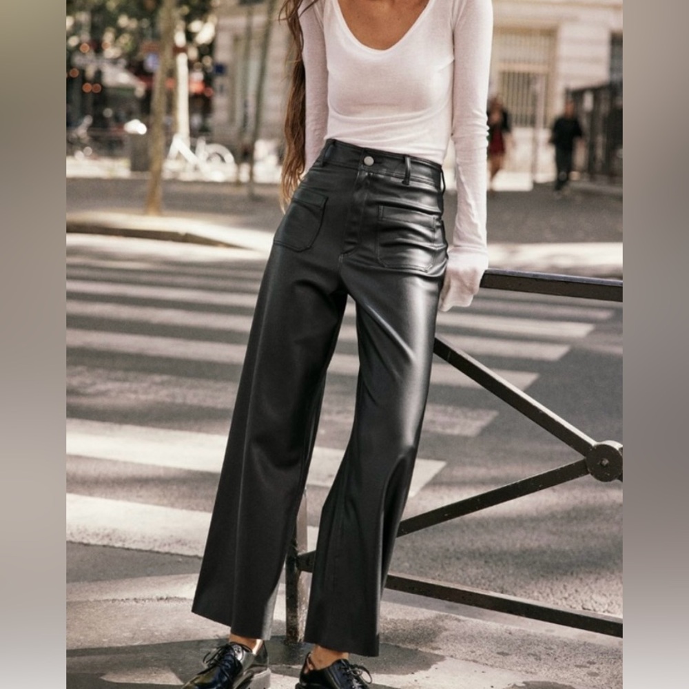 Zara Black Wide Leg Pants
